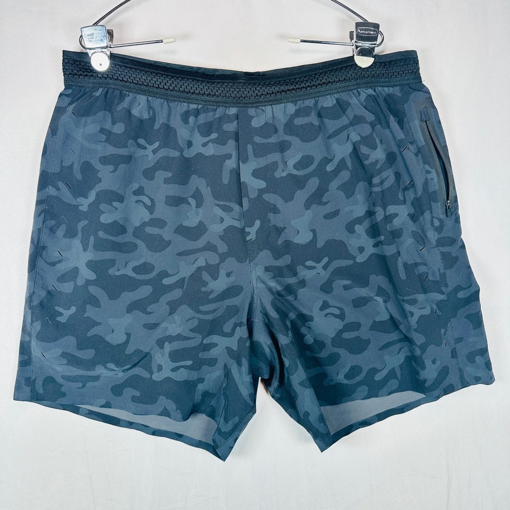 Ten Thousand The Session Short Mens XXL 7" Lined Black Gray Camo 2XL TTSH004V2